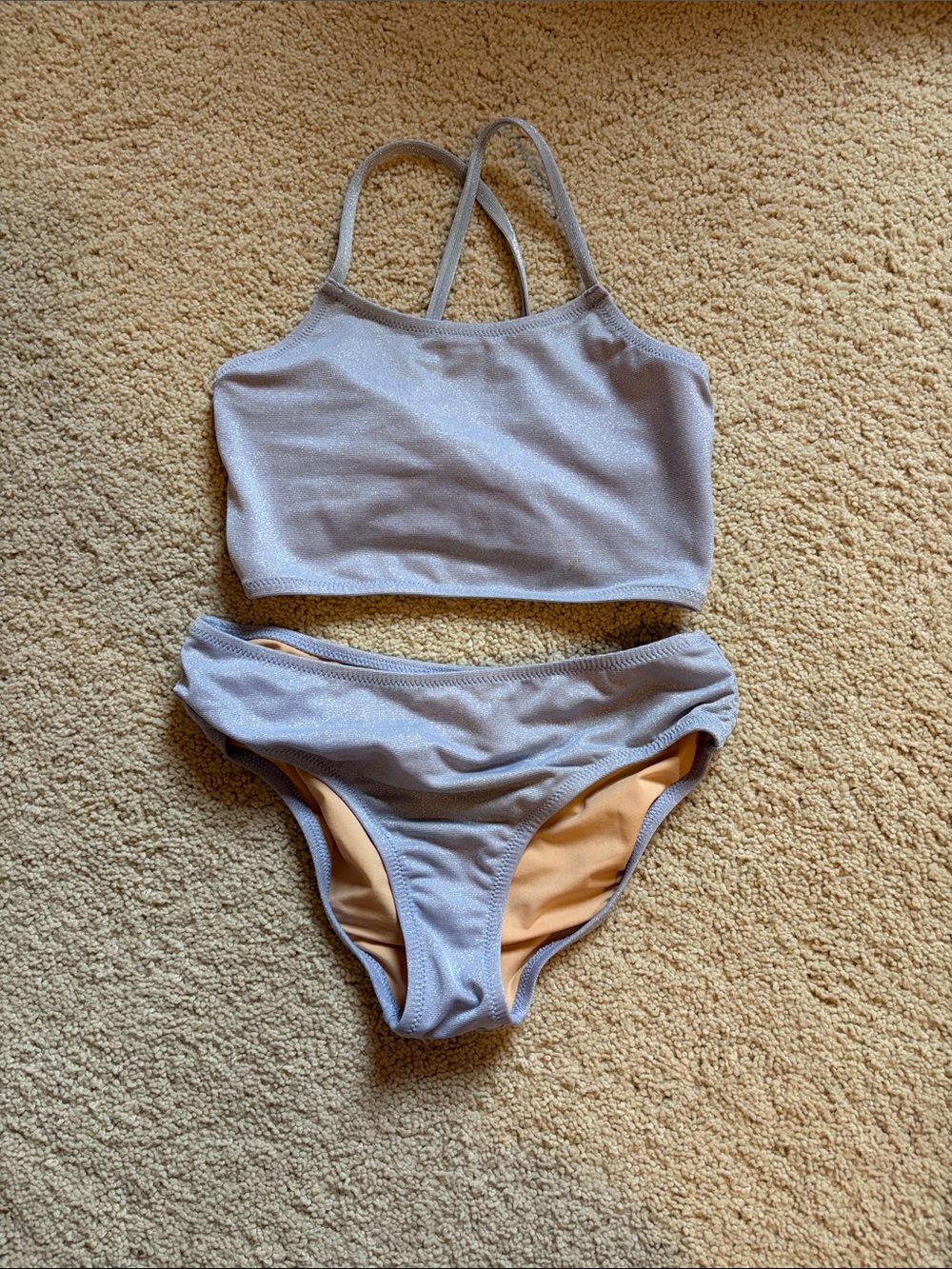 Girls J.Crew Two-Piece Lavender Swim Set